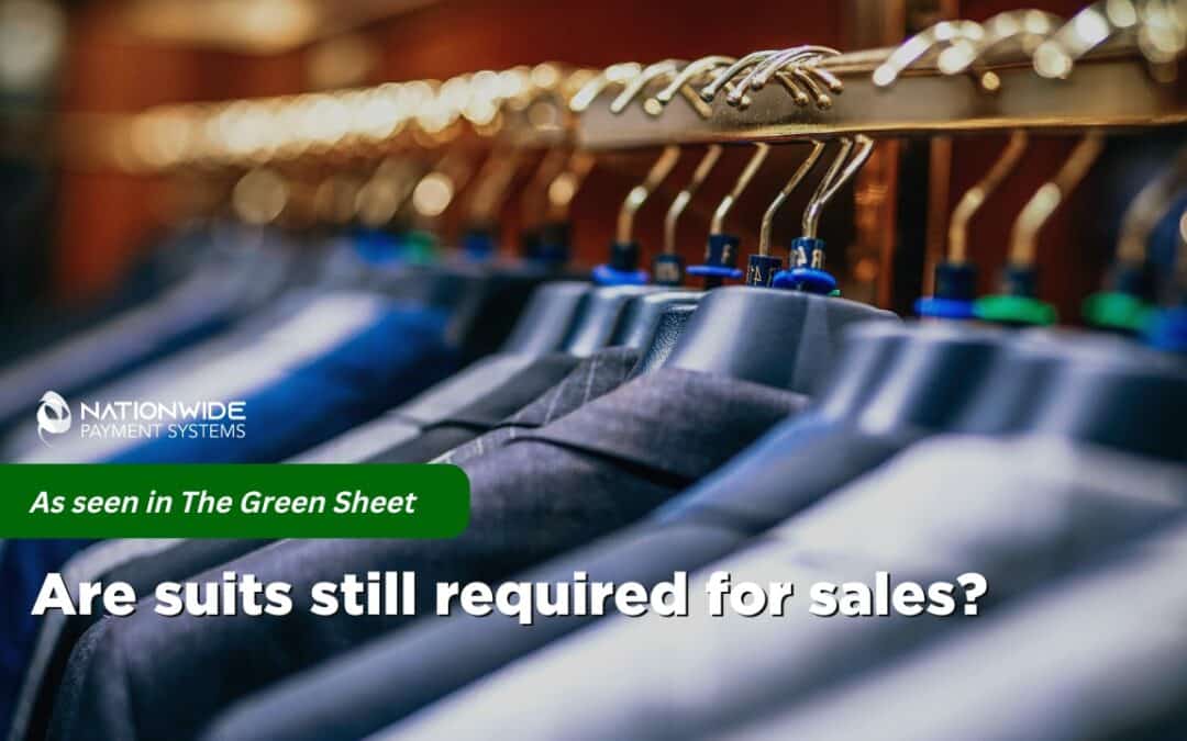 As seen in green sheet:Are suits still required for sales?