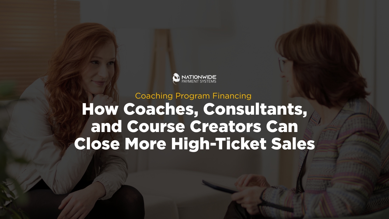 Coaching Program Financing for High-Ticket Offers
