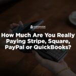 Banner graphic asking how much you are really paying Stripe, Square, PayPal, or QuickBooks, featuring Nationwide Payment Systems logo over a credit card processing terminal.